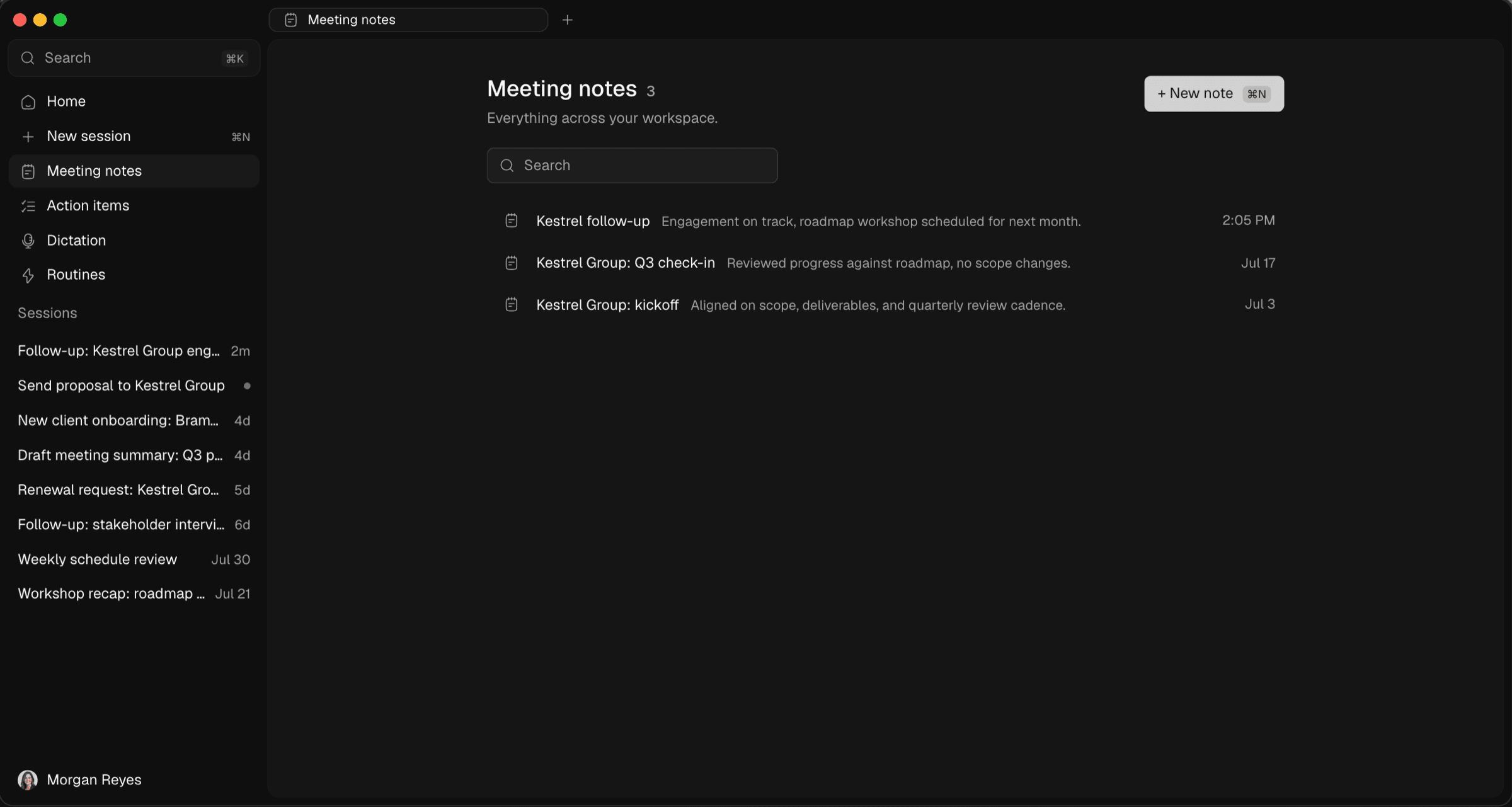 Meeting notes without a bot on the call